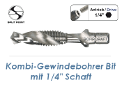 M3 Kombi-Gewindebohrer Bit 1/4" Aufnahme (1 Stk.)