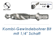 M4 Kombi-Gewindebohrer Bit 1/4" Aufnahme (1 Stk.)