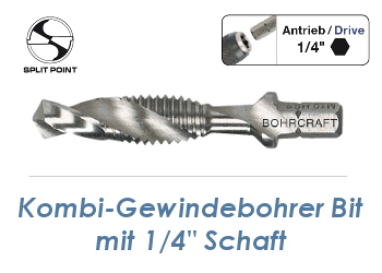 M5 Kombi-Gewindebohrer Bit 1/4" Aufnahme (1 Stk.)