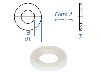 21mm Unterlegscheiben DIN 125 Polyamid - Schraubenking.