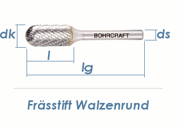 6mm HM-Frässtift Walzenrund (1 Stk.)