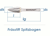 8mm HM-Frässtift Spitzbogen (1 Stk.)