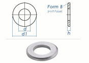 8,4mm Unterlegscheiben DIN125 Form B Edelstahl A2 (10 Stk.)