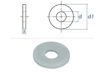 3,2mm Unterlegscheiben großer Außendurchmesser DIN9021 Polyamid  (100 Stk.)