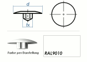 TX10 Abdeckkappe RAL9010 / weiss  (10 Stk.)