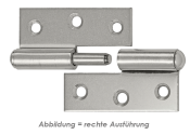 50 x 40mm Normenscharnier Rechts gerollt vernickelt (1 Stk.)