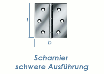 63 x 63mm schweres Scharnier verzinkt  (1 Stk.)