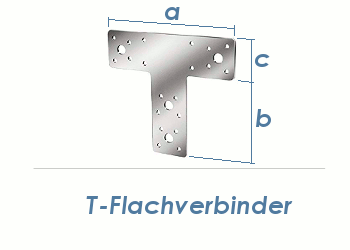 80 x 68 x 38mm T-Flachverbinder verzinkt (1 Stk.)
