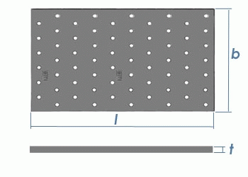 80 x 240 x 2mm Lochplatten (1 Stk.)