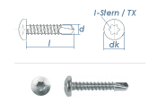 3,9 x 32mm Bohrschrauben Linsenkopf TX DIN7504 Edelstahl...