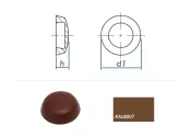 Abdeckkappen f. 3,9mm Kappenschrauben - RAL8007 Braun...