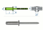 3 x 10mm Blindniete Edelstahl A2 DIN7337 (10 Stk.)