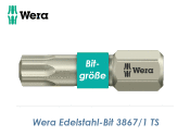 TX40 Edelstahl Bit  Wera 3867/1 TS Torx TX40 (1 Stk.)