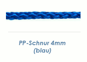 4mm PP- Schnur Rundgeflochten Blau (je 1 lfm)