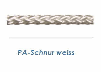 4mm PA Schnur Weiß (je 1 lfm)