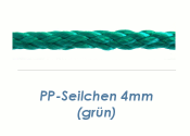 4mm PP- Seilchen 8-fach geflochten, grün (je 1 lfm)