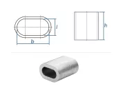 4 - 5mm Seil Klemmring Alu (1 Stk.)