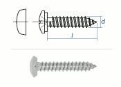 3,9 x 13mm Kappenschrauben Linsenkopf verzinkt...