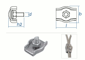 5mm Simplex Seilklemmen Edelstahl A4 (1 Stk.)