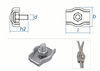 3mm Simplex Seilklemmen Stahl verzinkt (10 Stk.)