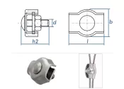 3mm Simplex Seilklemmen Stahl verzinkt (10 Stk.)