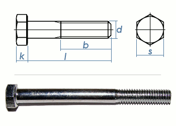 M8 x 100mm Sechskantschrauben DIN931 Teilgewinde Stahl verzinkt FKL8.8 (10 Stk.)
