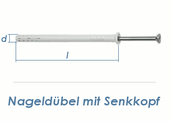 8 x 120mm Nageldübel m. Senkkopf (10 Stk.)