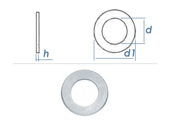 17mm Unterlegscheiben DIN125 Stahl verzinkt (10 Stk.)