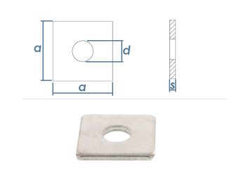 13,5mm Rechteckscheibe DIN436 Stahl verzinkt (10 Stk.)
