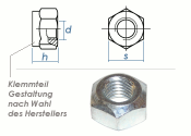 M8 Sicherungsmuttern DIN980 Stahl verzinkt FKL8 (10 Stk.)