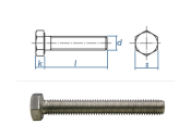 M4 x 30mm Sechskantschrauben DIN933 Vollgewinde Edelstahl...