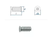 6,3 x 11mm Euroschrauben kl. Senkkopf PZ Stahl verzinkt...