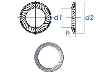 M3 Schnorr® Sicherungsscheibe verzinkt (100 Stk.)