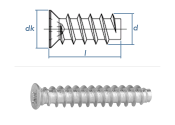 6,3 x 19mm Euroschrauben Senkkopf verzinkt (100 Stk.)