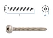 4 x 20mm Spanplattenschrauben Pan Head TX Edelstahl A2...