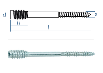 6/10 x 150mm Distanzschrauben TX (1 Stk.)