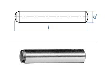 8 x 55mm Zylinderstift DIN 6325 - Tol. m6 (1 Stk.)