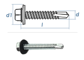 6,3 x 25mm Fassadenschrauben verzinkt mit Bohrspitze u....