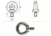 M10 Ringschraube ähnl. DIN580 Edelstahl A2 -...