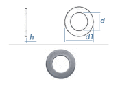 10,5mm Unterlegscheiben DIN433 / ISO7092 Edelstahl A2...