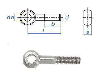 M12 x 120mm Augenschrauben Form B Edelstahl A2 DIN444 (1 Stk.)