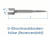 100 x 900mm U-Einschraubbodenh&uuml;lse feuerverzinkt (1...