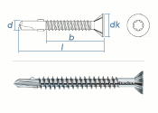 5,5 x 45mm Flügelbohrschrauben TX Edelstahl C1...