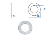 23mm Unterlegscheiben DIN125 Stahl verzinkt (10 Stk.)