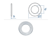 12 x 18 x 0,1mm Passscheiben DIN 988 Stahl blank (10 Stk.)