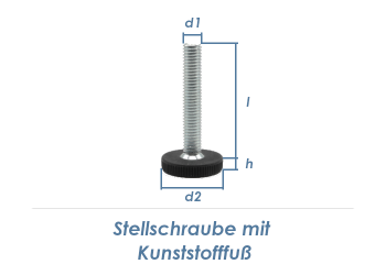 M6 x 20mm Stellschraube mit Kunststofffuß (1 Stk.)