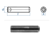 M4 x 4mm Gewindestift Kegelkuppe DIN913 Edelstahl A2 (100...