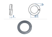 8,1mm Federringe DIN127 Edelstahl A2 (100 Stk.)