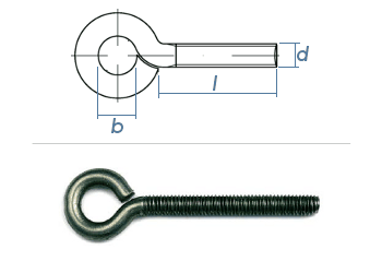 M5 x 20mm Ringschrauben Edelstahl A2 (1 Stk.)