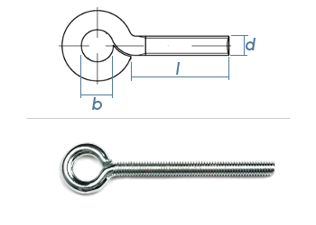 M8 x 80mm Ringschrauben verzinkt (1 Stk.)